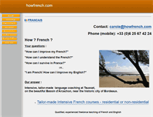 Tablet Screenshot of howfrench.com